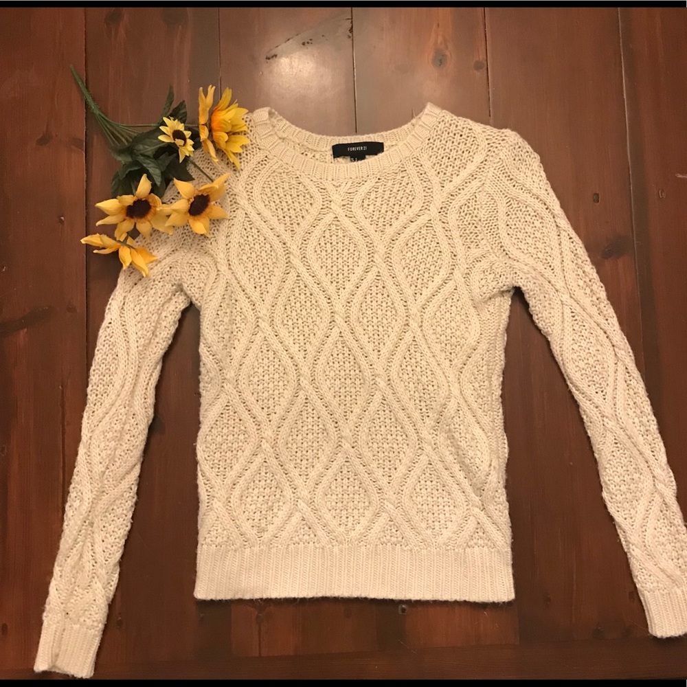Chunky knit cream sweater